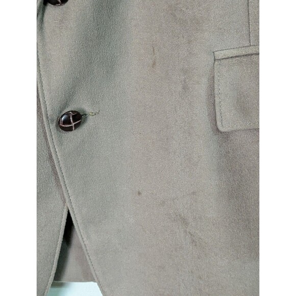VTG Pagano West Western Yoke Blazer Mens 46R Brown Faux Suede Embroidered - Picture 9 of 11